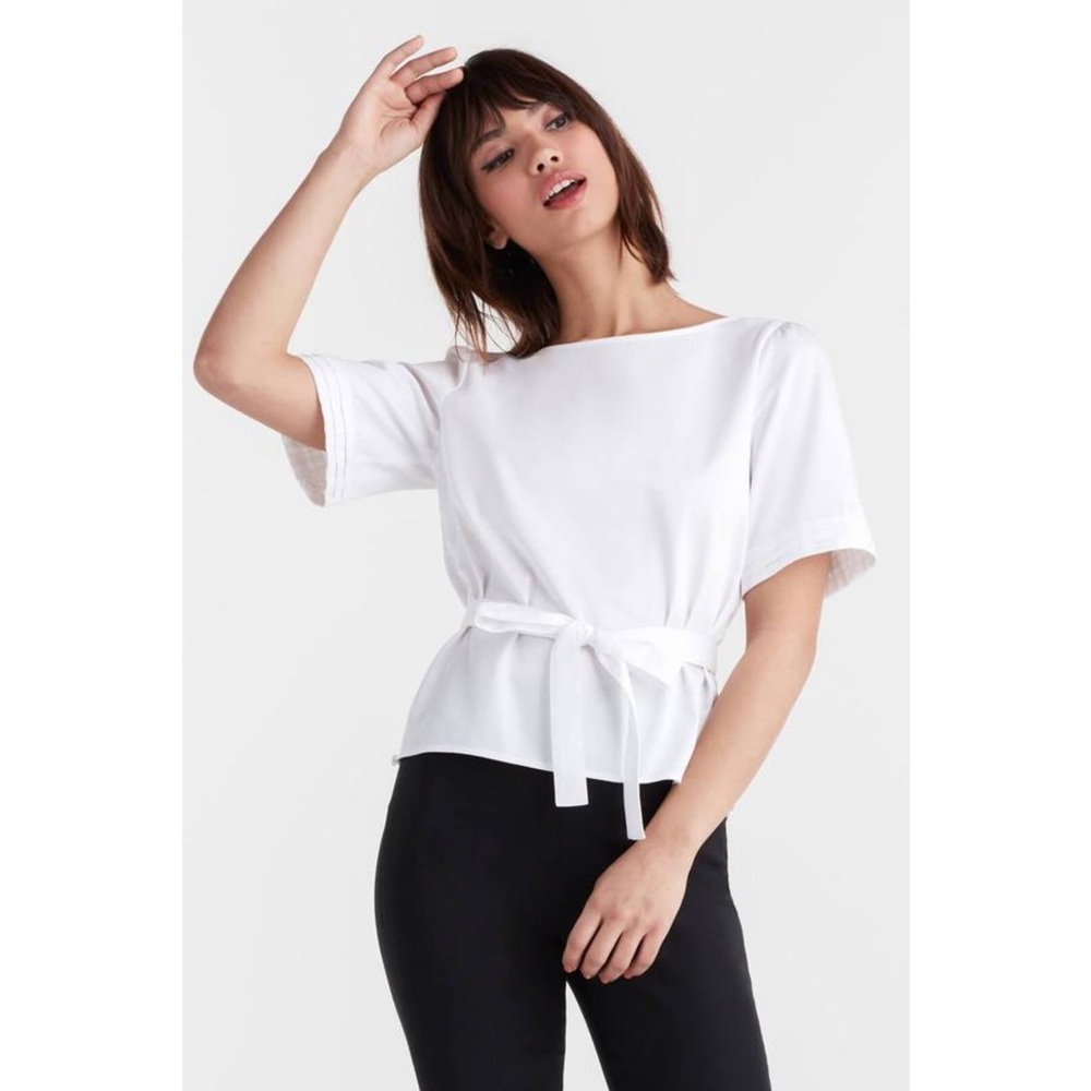 VETTA Convertible Poplin Blouse